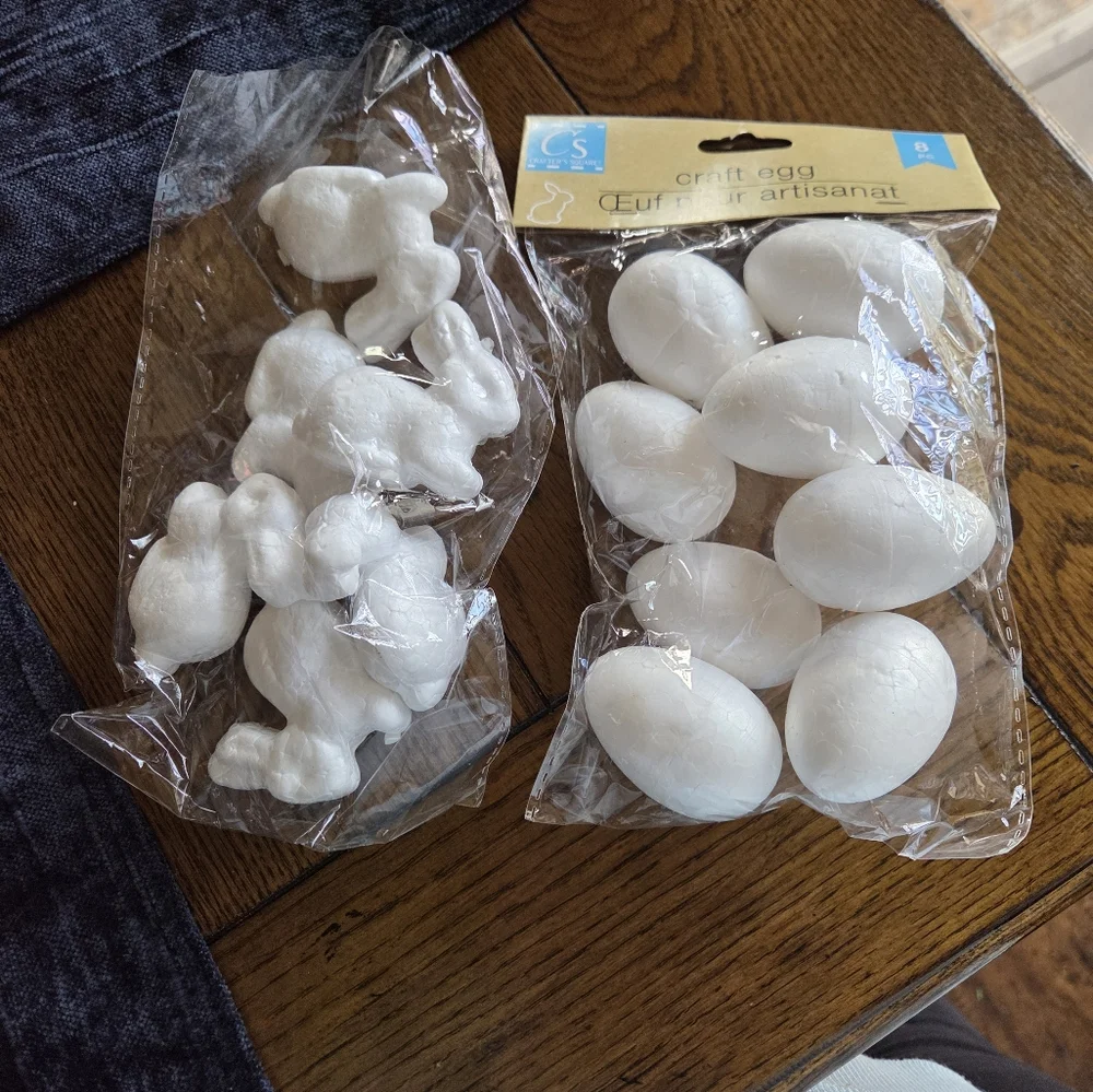 Styrofoam Crafting Eggs And Bunnies🐣